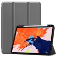 thumbnail image 1 of Dteck Slim Fit Case For iPad Pro 12.9 inch 2020 4th Generation with Built-in Pencil Holder, [Support Apple Pencil Wireless Charging] Tri-Fold Stand Magnetic Flip Auto Wake Sleep Case CoverGray, 1 of 9