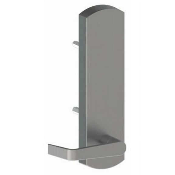 Hager 45BEWTN26D Black Escutcheon Outside Exit Device Trim with Withnell Lever, No. 122811 Satin Chrome