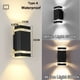 thumbnail image 3 of Apliques de pared LED impermeables Lámpara de pared de doble cabezal Bombilla reemplazable E27 para escaleras de habitación Iluminación de pared para jardín al aire libre Decoración, 3 of 5
