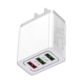 thumbnail image 2 of QC3.0 Cargador rápido de pared 3 USB multipuerto 5V / 9V / 12V Cargador inteligente para teléfono de viaje 3 puertos Enchufe de EE. UU. Sweethay DZ5231-02B, 2 of 2