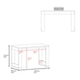 thumbnail image 3 of FM FURNITURE Aurora Writing Computer Desk Engineered Wood White, 3 of 7