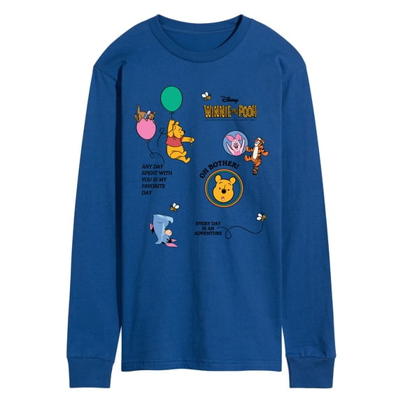 Winnie The Pooh - Balloon Collage - Men's Long Sleeve Graphic T-Shirt