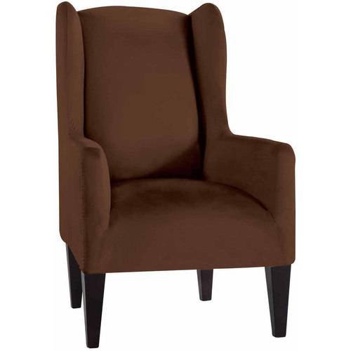 Serta Stretch Fit Microsuede Slipcover, Wingback Chair Box Cushion