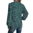 thumbnail image 5 of SLADYGLO Women Floral Print V Neck Ruffle Long Sleeve Blouse, 5 of 7