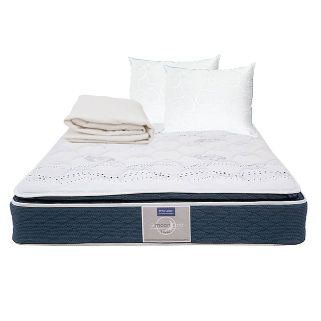 Colchón Matrimonial Trust+2 Almohadas Oso+Protector de Colchon Spring Air