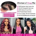 thumbnail image 2 of Peluca Tiwugi Body Wave, 13 x 4 HD, cabello humano con encaje frontal, 82 cm, 2 of 6