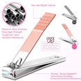 thumbnail image 2 of Juego de manicura con cortaúñas de acero inoxidable de 7 piezas, cortaúñas profesional para hombres y mujeres, herramientas para pedicura y exfoliación de uñas, y maletines de viaje y familiares brillar Electrónica, 2 of 5