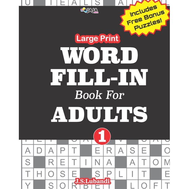 easy crossword fill in challenge for adults large print word fill in book for adults vol 1 series 1 paperback walmart com