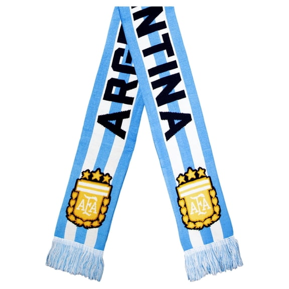 Icon Sports Officially Licensed Argentine Football Association Scarf- Unisex Adult - AFA35SC Light Blue