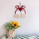 thumbnail image 5 of Decoración de pared de arcoíris con animales de macramé para colgar en la pared, adorno tejido a mano para habitación Ciervo rojo, 5 of 8