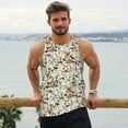 thumbnail image 6 of Pofeuu Mushroom Garnish Print Men's Workout Tank Tops Sleeveless Muscle Gym Shirt Quick Dry-3X-Large, 6 of 7