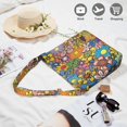 thumbnail image 2 of Canvas Crossbody Bag for Women and Men Lightweight Large Boho Tote Shoulder Bag Adjustable Strap Trippy Design Travel Work Casual Daypack, 2 of 5