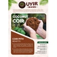 thumbnail image 5 of UYIR MANN Coco Coir 2 LB Brick - Premium Gardening Soil, 5 of 7