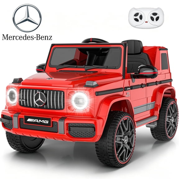 TOKTOO 12V Powered Ride on Toy Mercedes-Benz G63 Licensed for Kids, Electric Toddler Ride on Car w/Parent Remote Control, MP3, LED Headlight, Gift for Boys Girls Aged 2-4 Years, Red