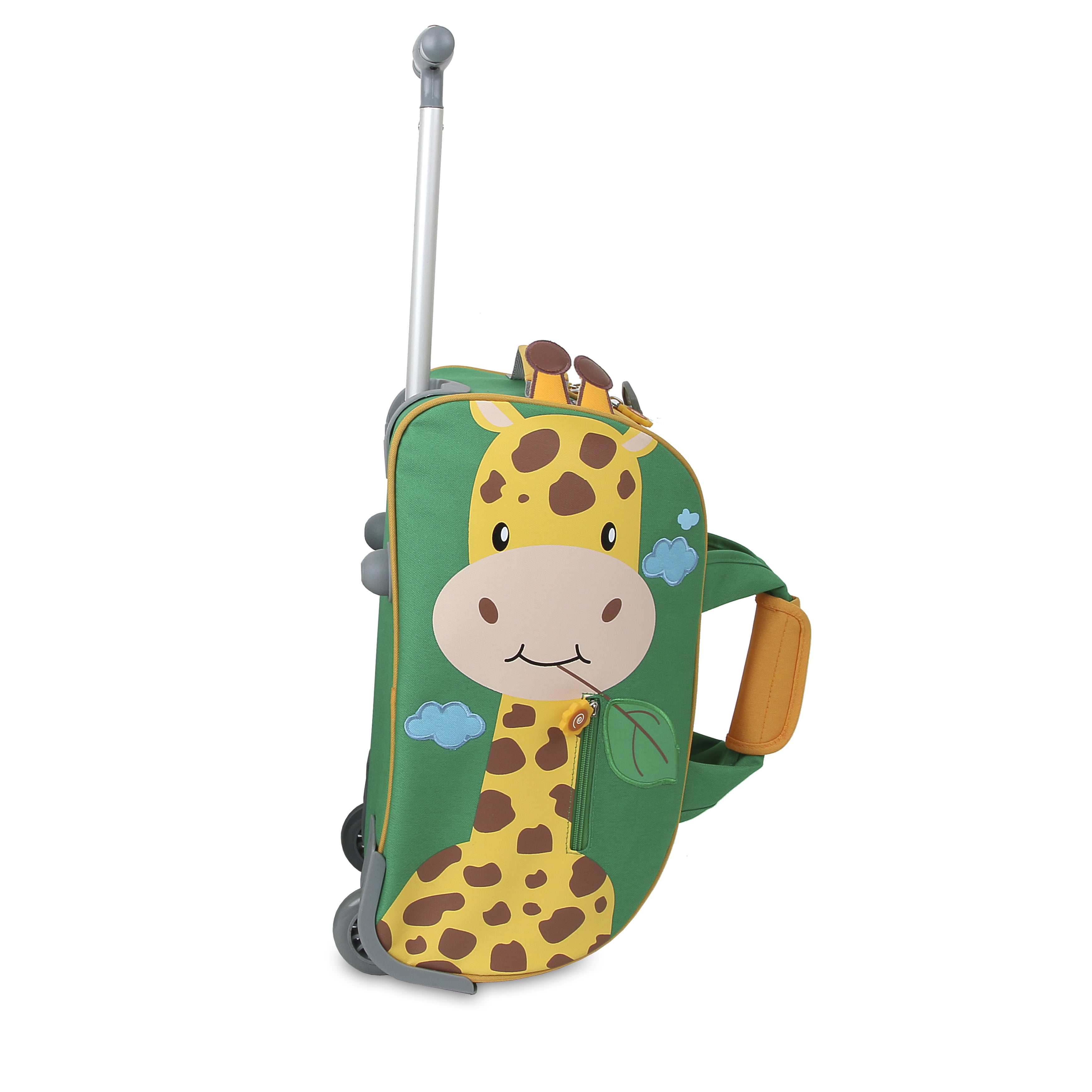 J World Boys and Girls Kids Travel Duffle Bag with Wheels Carry-on, Giraffe
