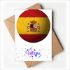 Spain National Flag Soccer Football Welcome Back Greeting Cards Envelopes Blank