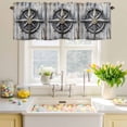 thumbnail image 4 of Valances for Windows Rod Pocket Short Curtain for Bathroom Living Room Bedroom 1 Panel 42x12in, 4 of 9