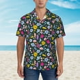 thumbnail image 4 of Goofa Watercolor Meadow Flowers Hawaiian Shirt for Men, Unisex Summer Beach Casual Short Sleeve Button Down Shirts,Aloha Tropical Floral print shirt-, 4 of 9
