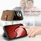 thumbnail image 2 of D3 For iPhone 16 Pro Case Zipper Card Holder PU Leather Phone Back Cover with Long Strap - Green, 2 of 5
