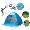 thumbnail image 5 of Beach Tent, Pop Up Beach Shade,UPF 50+Anti UV Automatic Sun Shelter Umbrella,Instant Automatic Portable Sport Umbrella Baby Canopy Cabana,Child Baby Beach Tent, for 2 Person with Carry Bag,(Blue), 5 of 6
