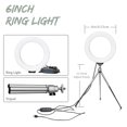 thumbnail image 1 of 6 pulgadas LED Ring Fill Light estudio foto Video USB luz pequeña ajustable selfie portátil, 1 of 11