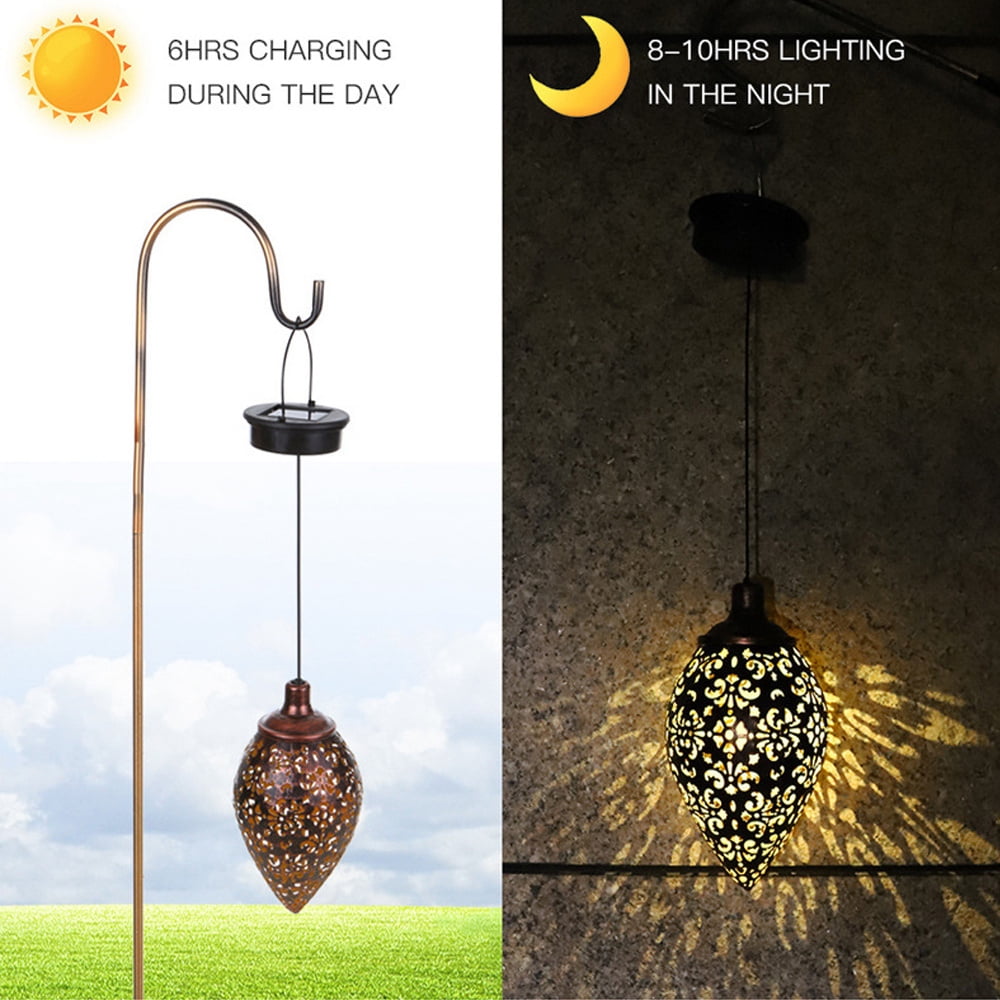 Sinhoon Solar Wrought Iron Chandelier, Decorative Waterproof