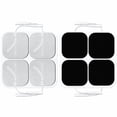thumbnail image 1 of 8 electrodos de carbono reutilizables de 5 x 5 cm para unidad TENS, compatibles con Easy@home. Almohadillas de masaje autoadhesivas de repuesto, conectores de 2 mm, compatibles con EHE009 y EHE012PRO., 1 of 5