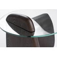 thumbnail image 5 of Modrest Buxton - Mid-Century Modern Glass + Dark Walnut End Table, 5 of 6
