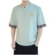 thumbnail image 2 of Playera Elvqul Hombre Economicas Manga Corta Verde de Menta sin Estampado Cuello V Algodón, 2 of 8