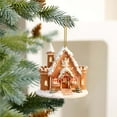 thumbnail image 5 of YIKA 5 PCS Christmas Snow House 2D Acrylic Pendant - Coffee Cup Themed Ornament For Car Interior Backpack Window Door & Christmas Tree Decor, Holiday Home Hanging Decoration D, 5 of 6