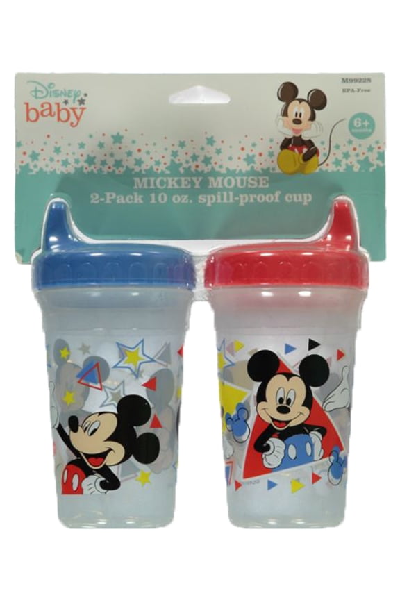 Disney Mickey Mouse Baby Boys' 2-Pack 10 Oz. Spill-Proof Cup Color: black/red Size: one size