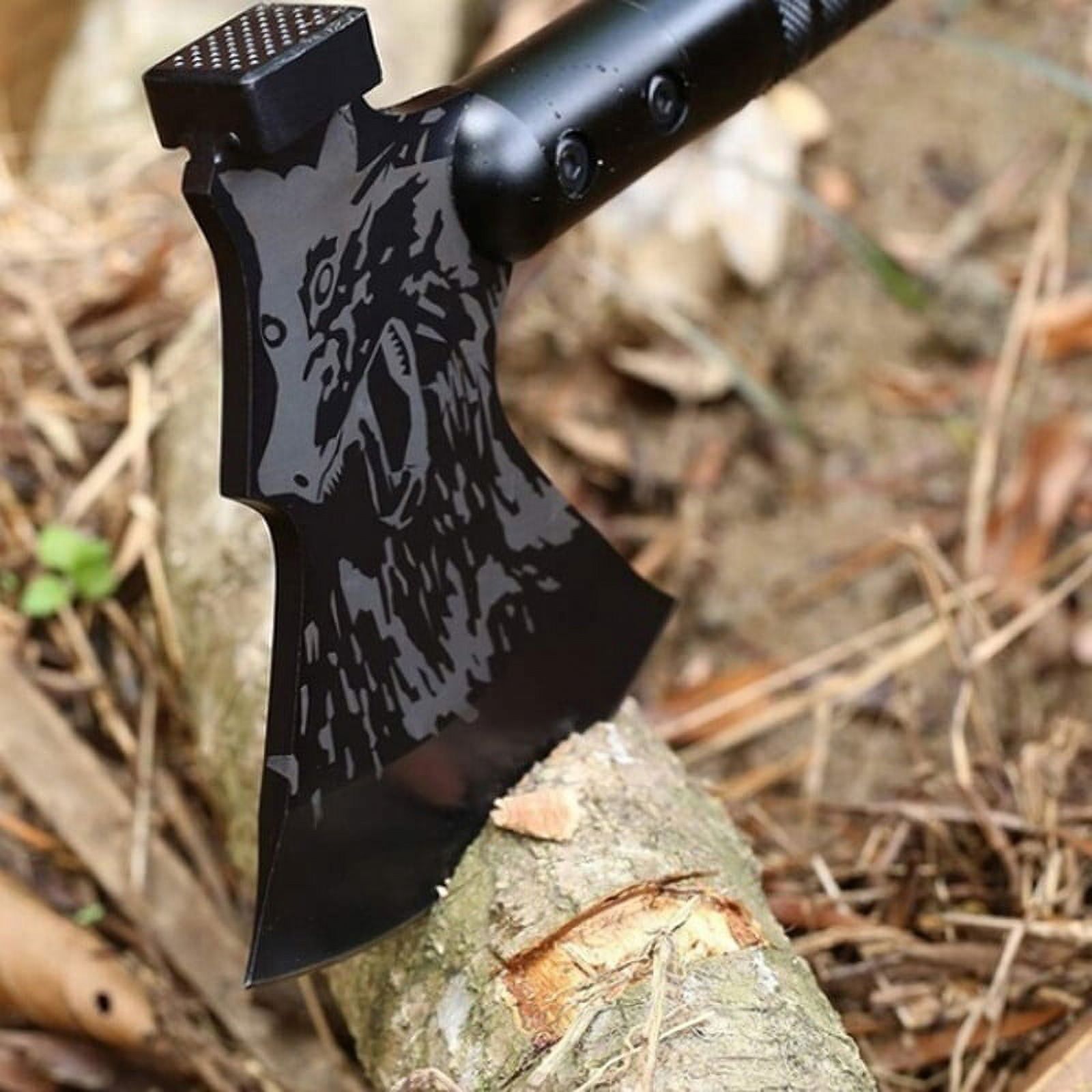 Camping Shovel Axe Multi-Tool Set - Folding Survival Tool With Tactical Pack, Entrenching Tool For Hiking, Car Emergency (Grey)