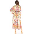 thumbnail image 2 of Sakkas Katty Women's V Neck Midi Casual Boho Maxi Long Sleeve Dress Floral Print - 558-Multi - L/XL, 2 of 5