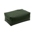 thumbnail image 1 of Dinheiro Caja de pañuelos rectangular cubo de piel sintética tejida para caja facial, soporte para bandeja organizador para casa, mesa, oficina, coche, baño decorativo, 1 of 5