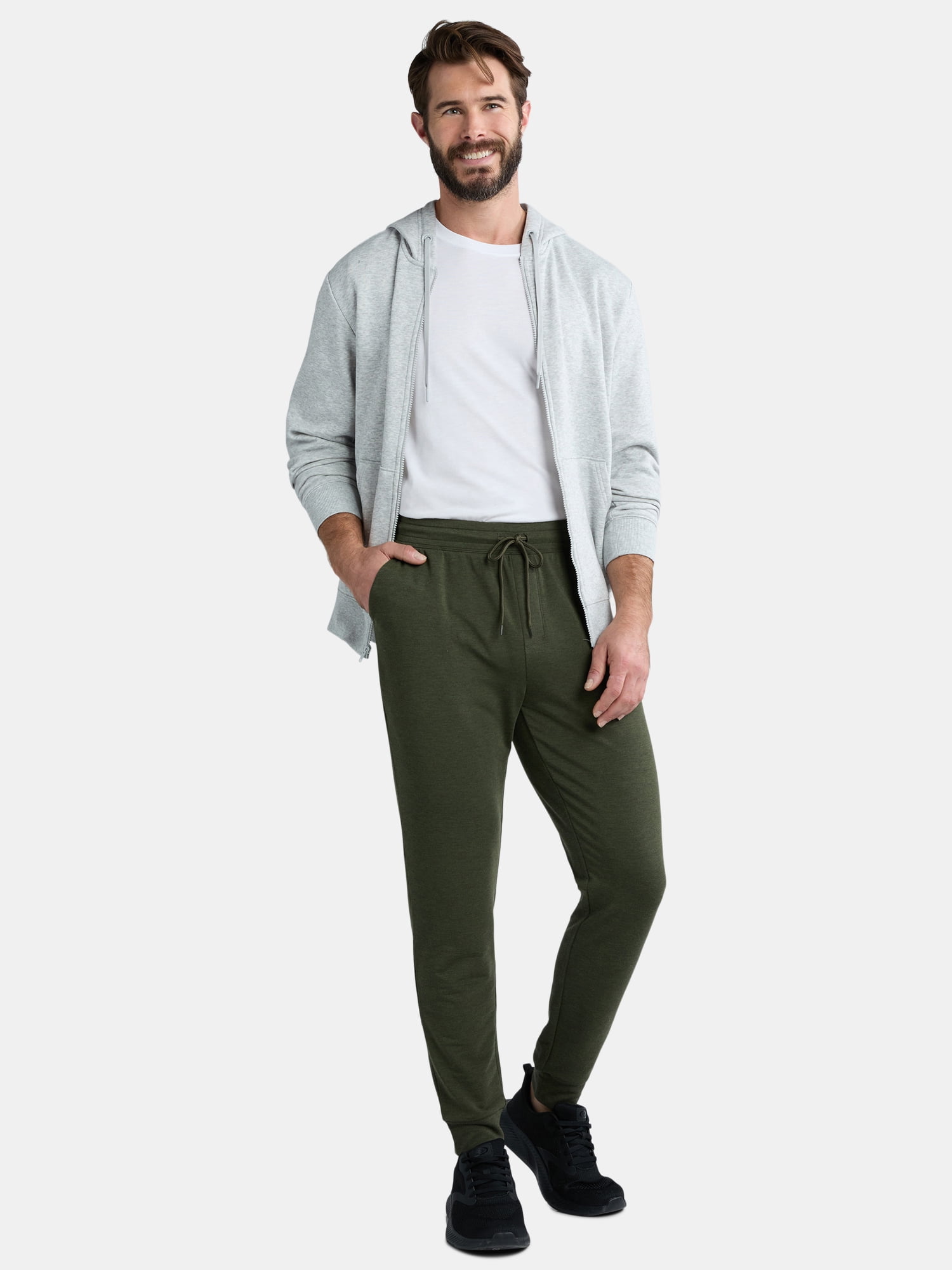 Athletic Works Men's and Big Men's Active Knit Jogger Pants, Sizes XS-5XL
