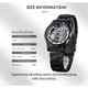 thumbnail image 5 of Reloj automático para hombre, reloj de cuerda automática con esqueleto dorado de lujo, manecillas de acero azul negro ER  Rojo Verde, 5 of 5
