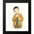 thumbnail image 2 of Albert Anker 14x18 Black Modern Framed Museum Art Print Titled - The Little Boy with the Big Carrot (1904), 2 of 5