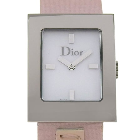 Pre-Owned Christian Dior Maris Watch D78-109, Stainless Steel and Leather Quartz...