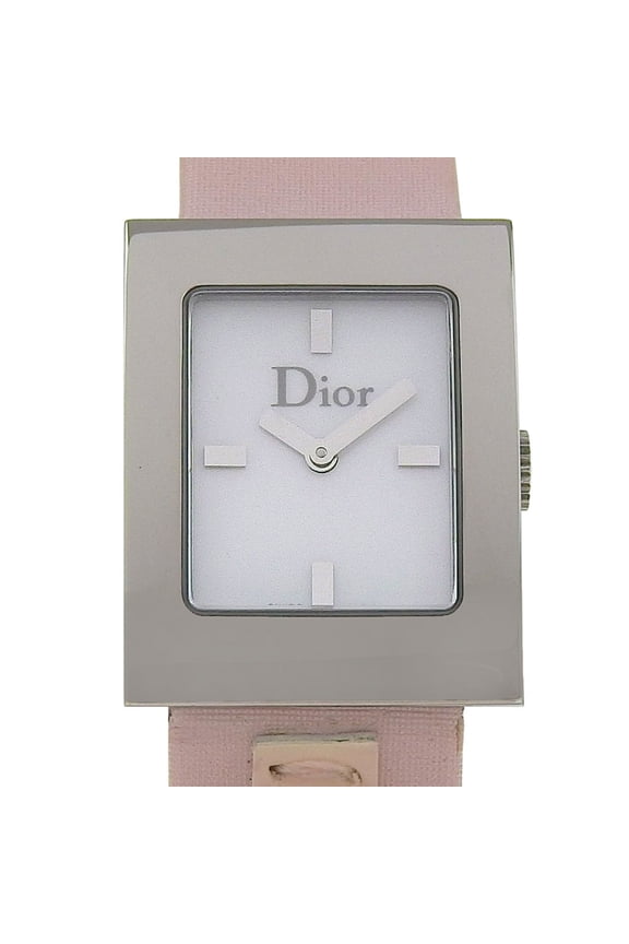 Pre-Owned Christian Dior Maris Watch D78-109, Stainless Steel and Leather Quartz...
