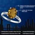 thumbnail image 2 of Gem Stone King 14K White Gold Whiskey Quartz Engagement Ring for Women | 2.00 Cttw | Oval 10X8MM | Gemstone Birthstone | Size 9, 2 of 6