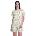 thumbnail image 1 of Moomaya Pyjama 2 Pcs Imprimé pour Femmes Ensemble T-Shirt et Short Tenue de Nuit pour Femmes, 1 of 6