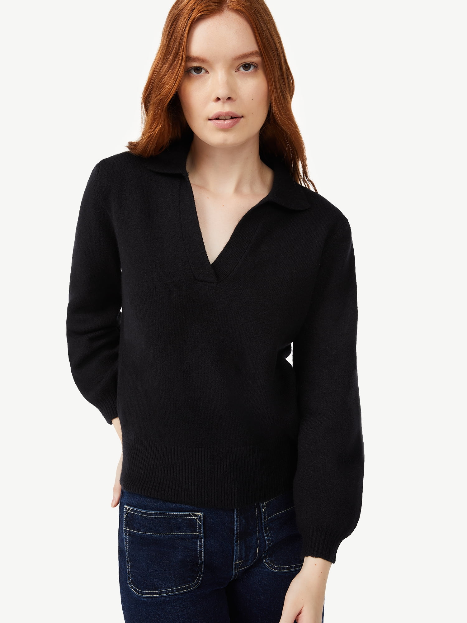 Free Assembly Women's VNeck Polo Sweater