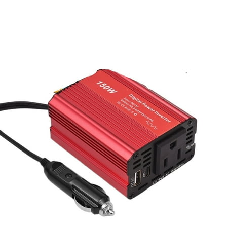 150W Power Inverter AC 12V to DC Adapter for Car Cigarette Lighter Outlet Converter for Phone Laptop Computer ,Protect Your Appliances
