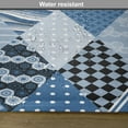 thumbnail image 6 of Ambesonne Blue Place Mats Set of 4, Diamond Shaped Patchworks, Standard Size, Blue Black, 6 of 6