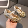 thumbnail image 5 of GYRATEDREAM Toddler Girl Mary Jane Shoes Low Heel Dress Shoes Glitter Princess Ballet Flats for Kid Girl, 5 of 8