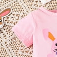 thumbnail image 6 of TAIAOJING Infant Girls Short Sleeve Easter Prints Romper Bodysuit Pants Headbands Outfits Sets, 6 of 7