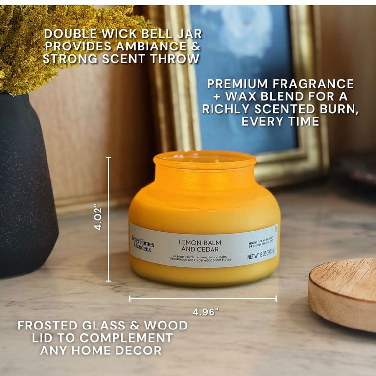 Better Homes and Gardens Lemon Balm and Cedar Scented 2-Wick
