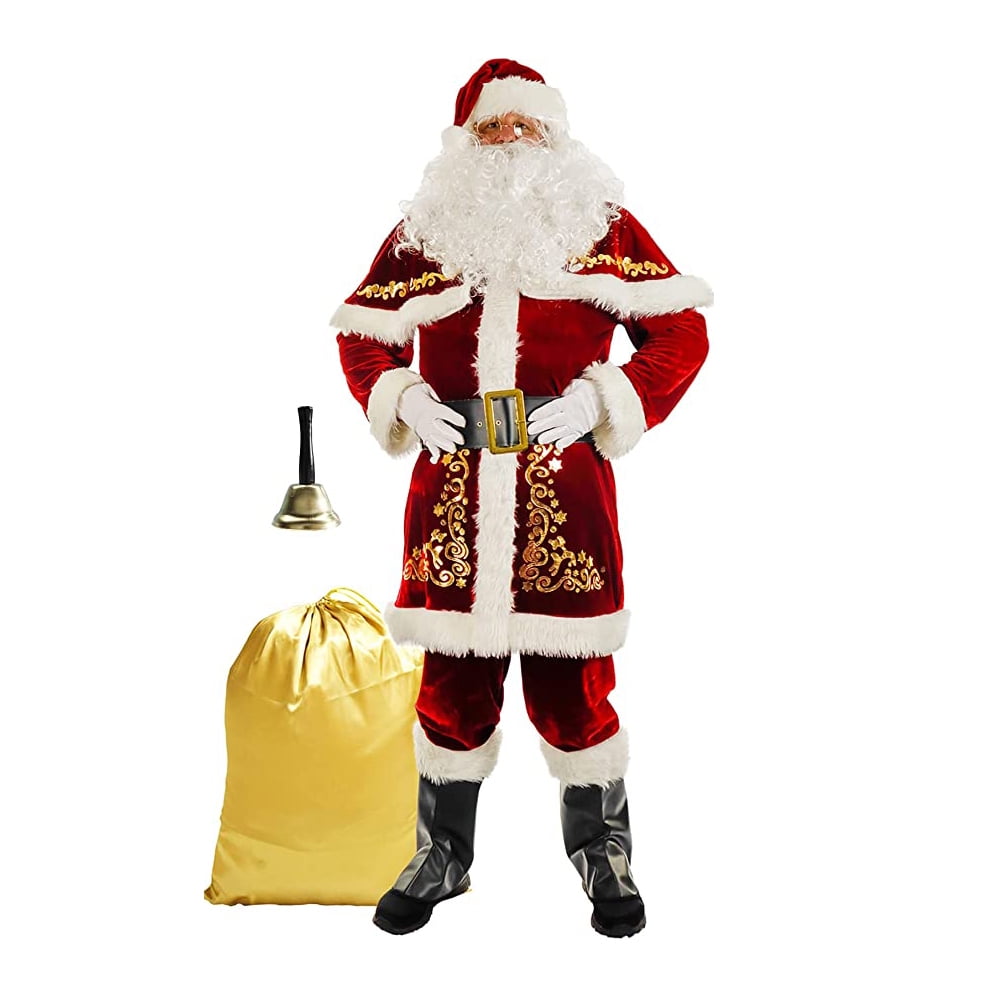 Santa Costume S 12 units Holiday Gift for women Santa Robe Christmas gift  for kids Games Holiday Party Cosplay plus size 