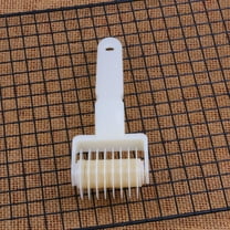 HEMOTON  Plastic Mesh Cutter Pastry Lattice and Hole Punch Baking Tools Roller White