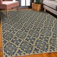 thumbnail image 3 of Retro Decorative Rug, Antique Victorian Floral Patterns in Modern Graphic Print Old Fashioned Art, Quality Carpet for Bedroom Dorm and Living Room, 6 Sizes, Camel Lavender Blue, by Ambesonne, 3 of 4